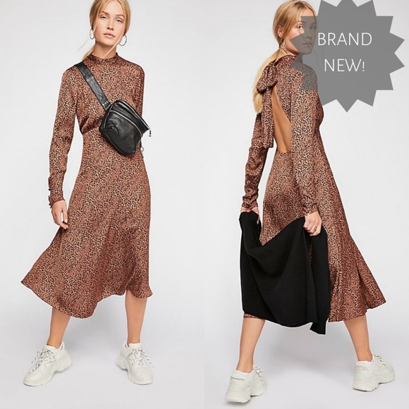 free people animal print dress